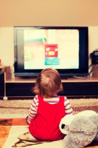 Child In Front Of Tv